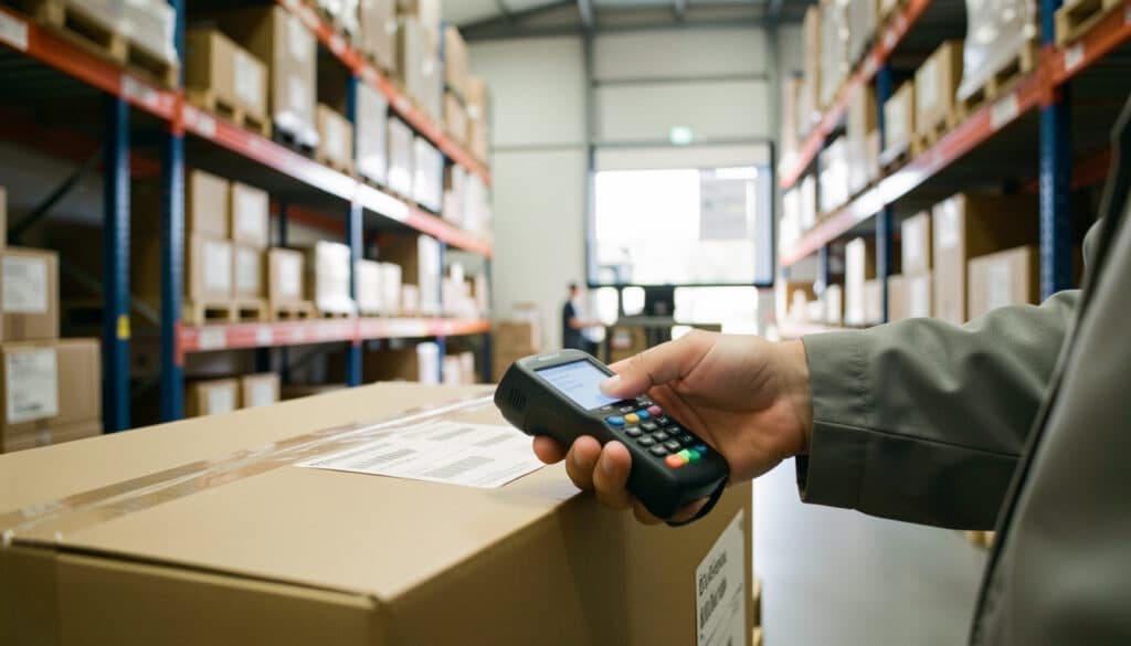 Traçabilité logistique par code-barres en entrepôt