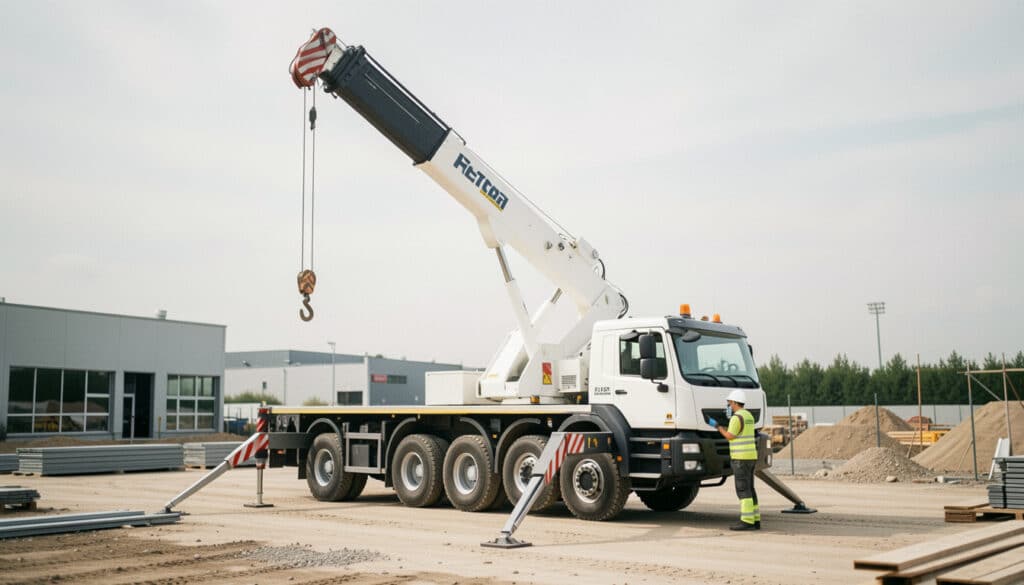 Camion-grue : capacité, portée et hauteur de levage